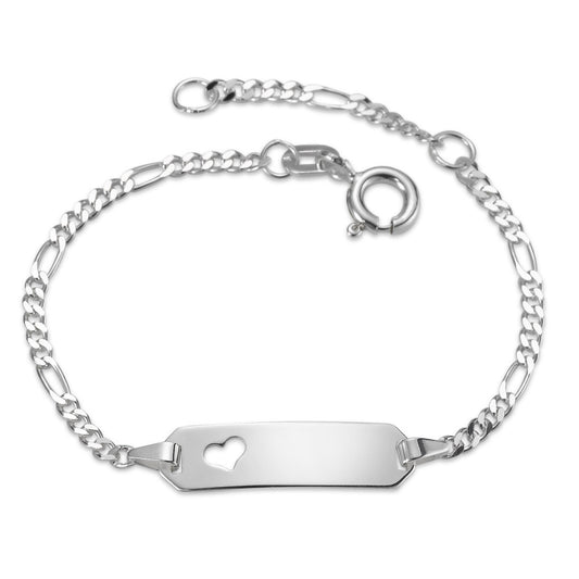 Bracciale con incisione Argento rodiato 12-14 cm