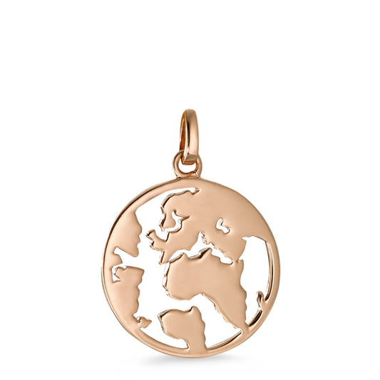 Pendentif Argent rosé Plaqué or Globe Ø18 mm