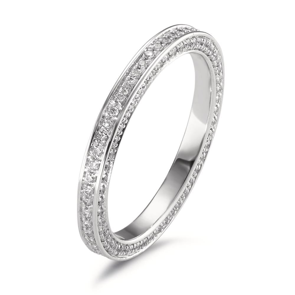 Bague d'éternité Or blanc 18K Diamant blanc, 0.50 ct, 155 Pierres, w-si