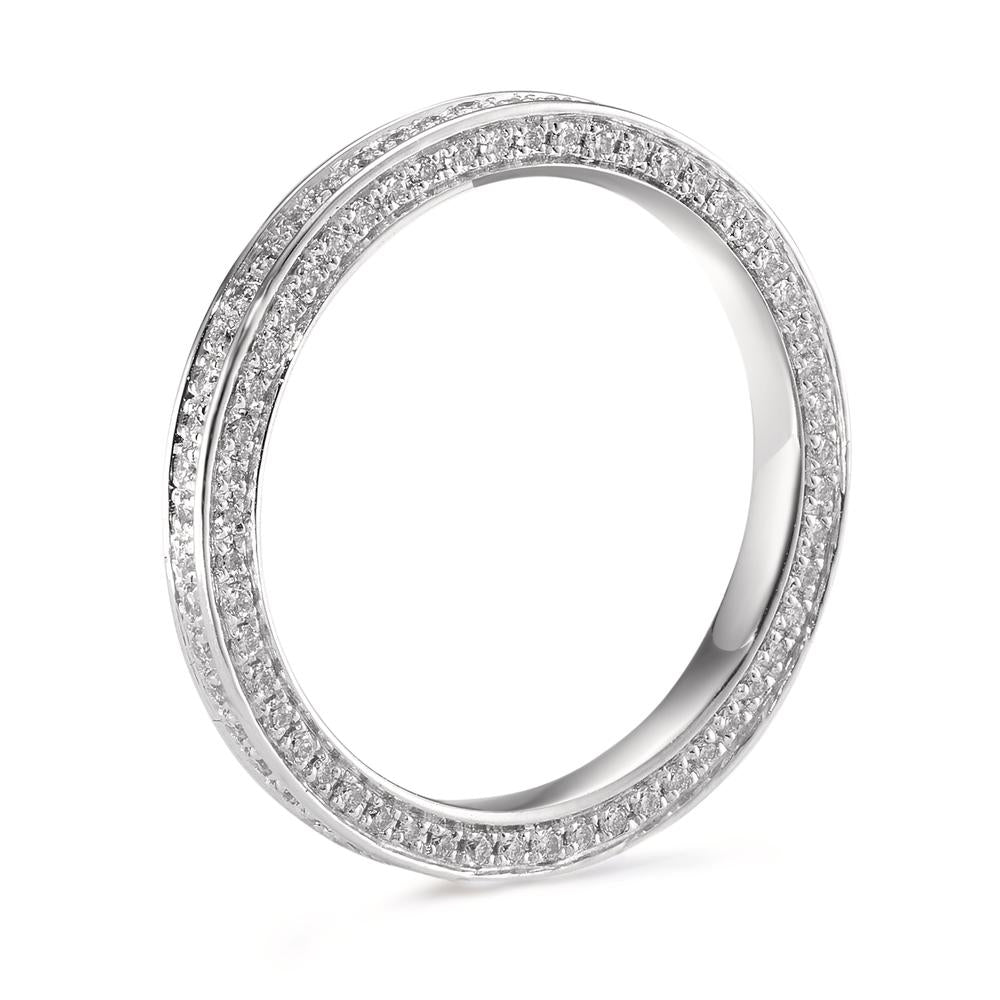 Bague d'éternité Or blanc 18K Diamant blanc, 0.50 ct, 155 Pierres, w-si