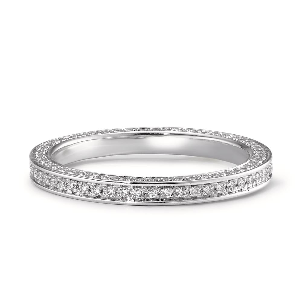 Bague d'éternité Or blanc 18K Diamant blanc, 0.50 ct, 155 Pierres, w-si