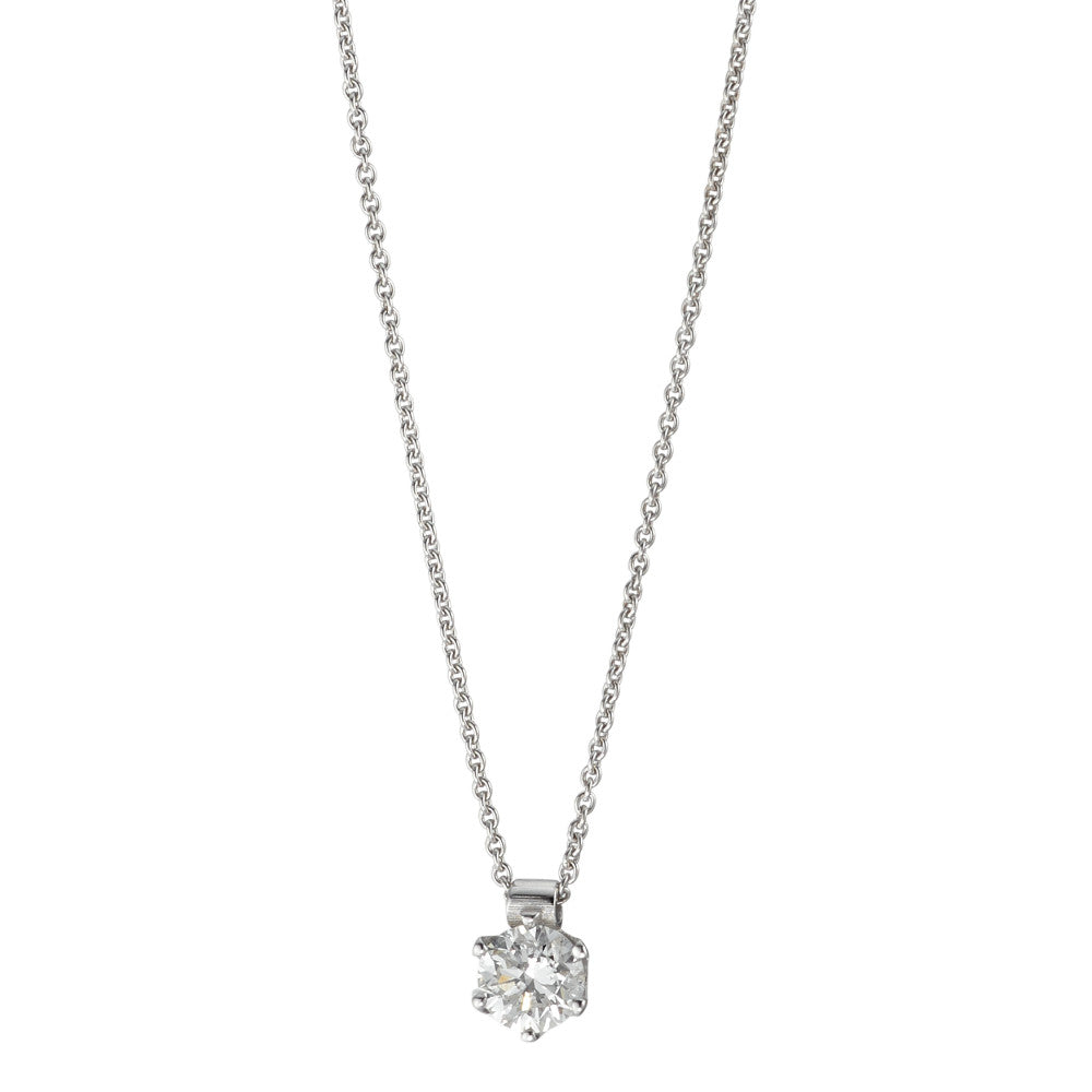 Collana Oro bianco 585/14 kt Diamante 0.22 ct, w-si 39.5-42 cm