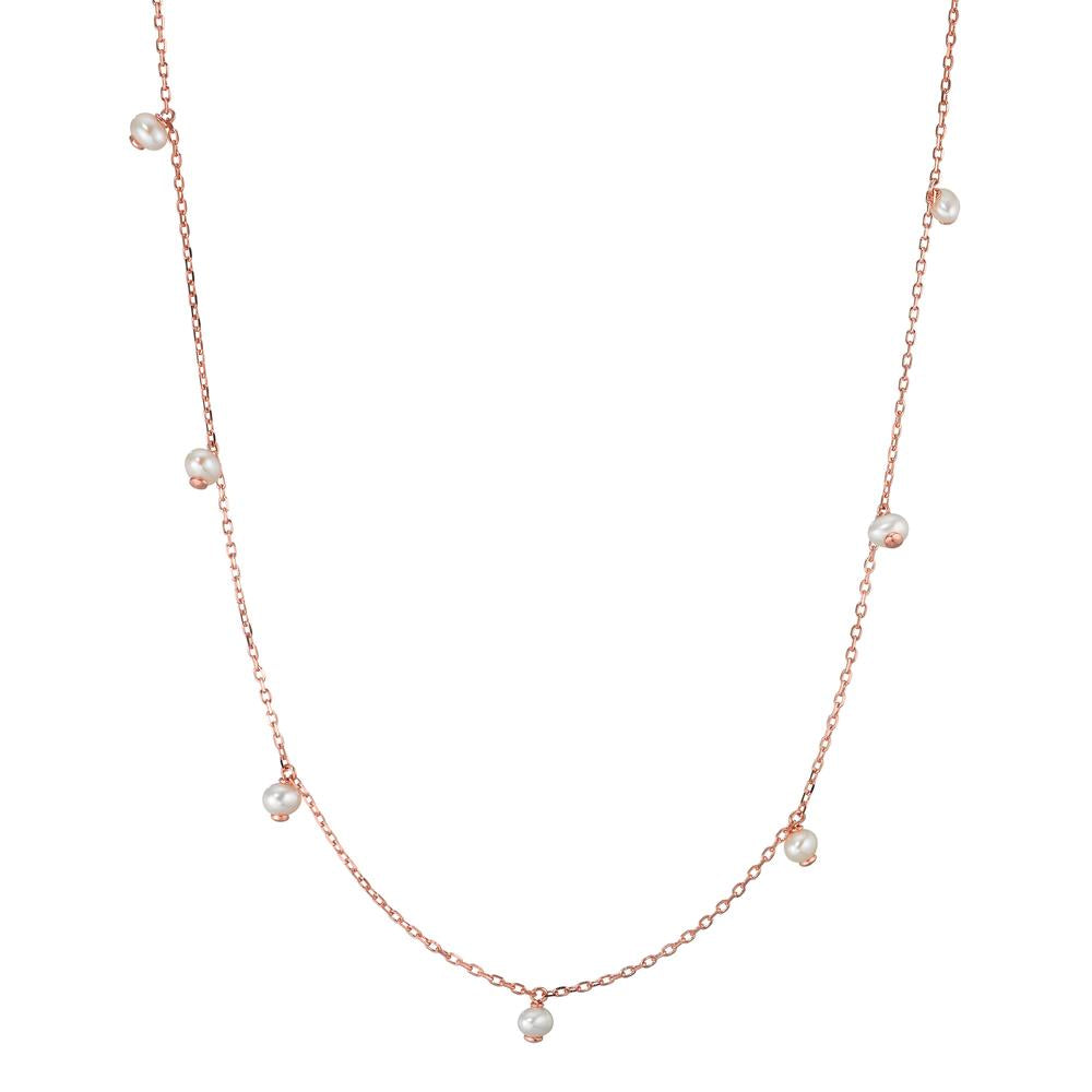 Collana Argento rosa dorato Perla coltivata d'acqua dolce 40-45 cm