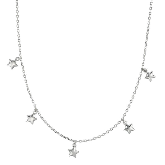 Collier Argent Rhodié Étoile 40-45 cm