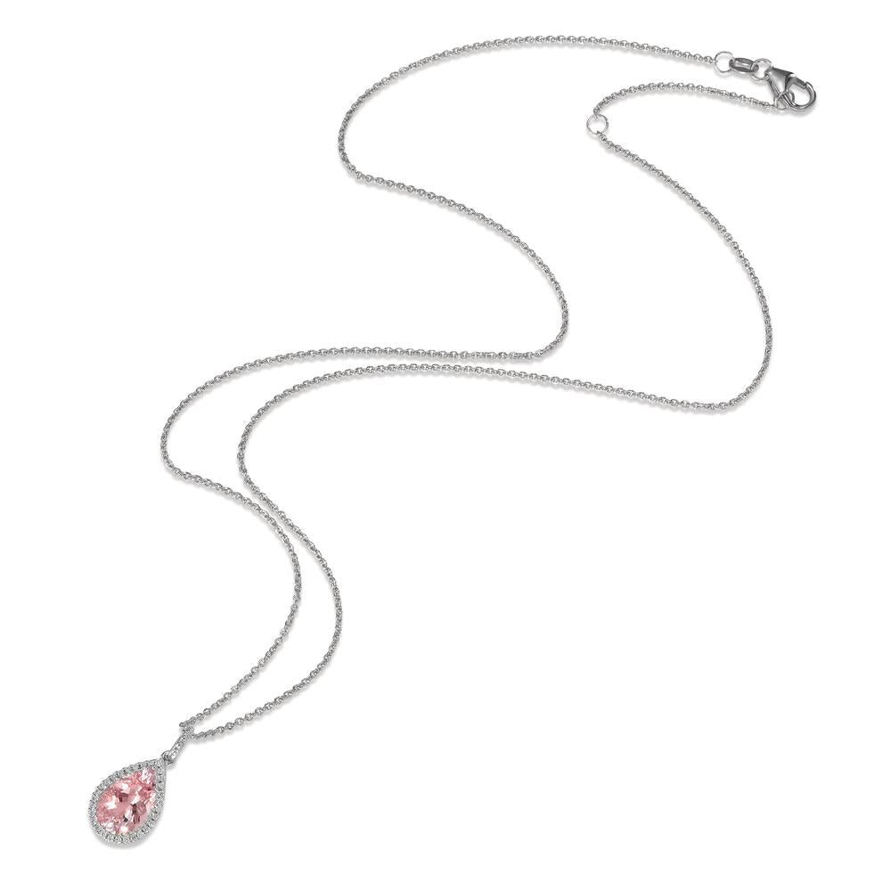 Collana Oro bianco 750/18 carati Morganite 42-45 cm