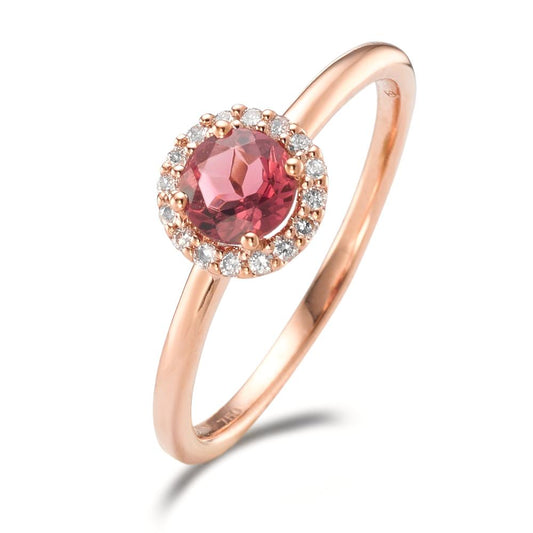 Bague Or rouge 18K Tourmaline