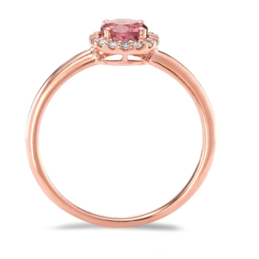 Bague Or rouge 18K Tourmaline