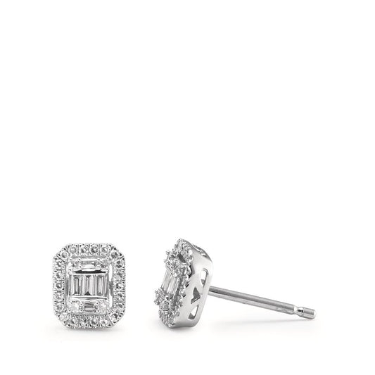 Clous d'oreilles Or blanc 18K Diamant blanc, 0.23 ct, w-si