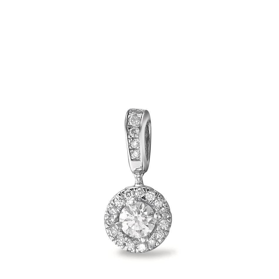 Pendentif Or blanc 18K Diamant 0.16 ct, w-si Ø5.5 mm