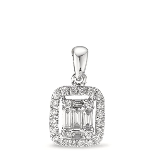 Pendentif Or blanc 18K Diamant blanc, 0.28 ct, w-si