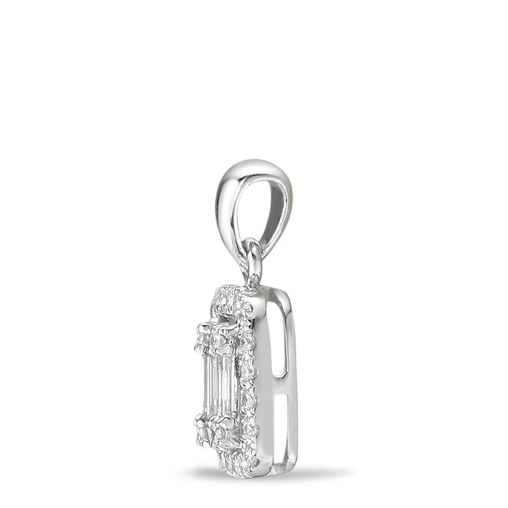 Pendentif Or blanc 18K Diamant blanc, 0.28 ct, w-si