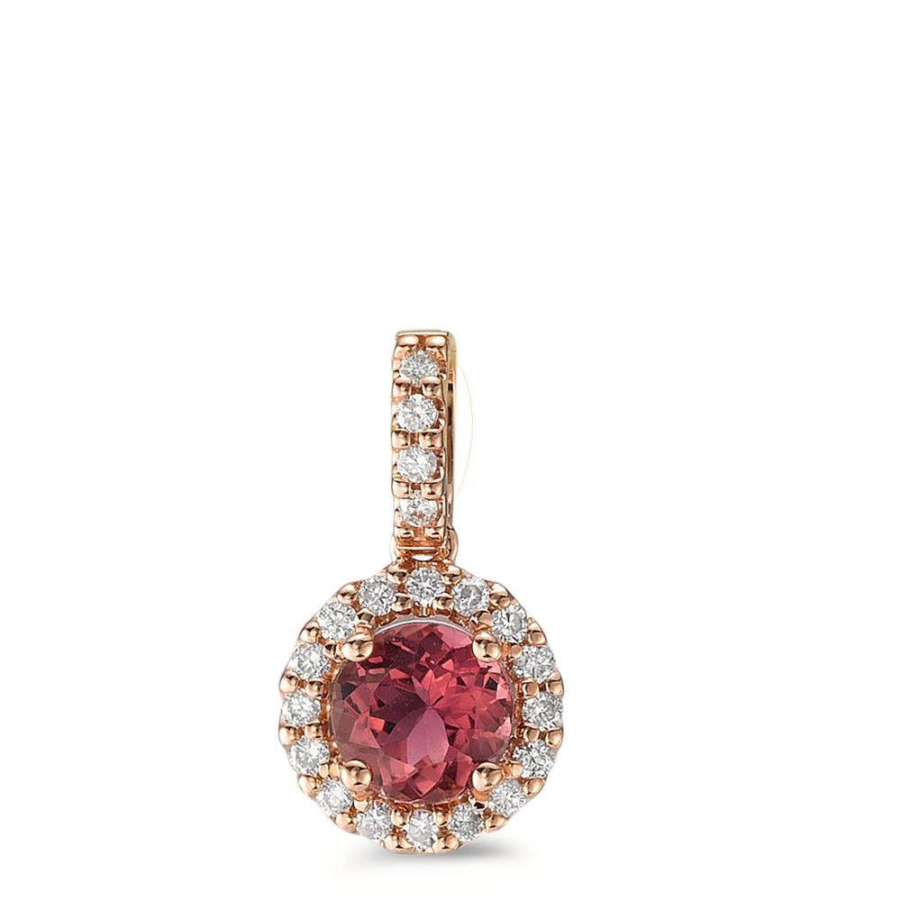 Pendentif Or rouge 18K Tourmaline Ø8 mm