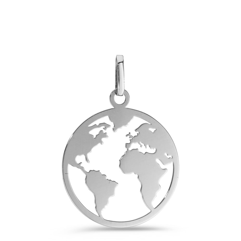 Pendentif Or blanc 14K Globe Ø15 mm