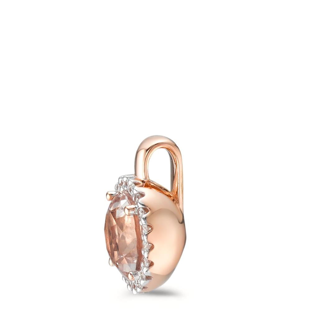 Pendentif Or rouge 18K Morganite Ø9.5 mm