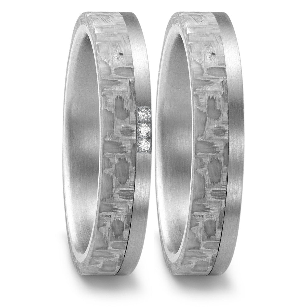 Partnerring Edelstahl, Carbon