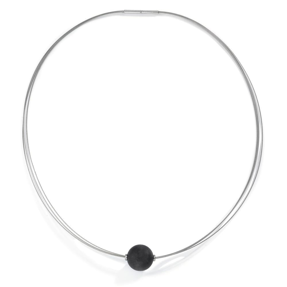 Collana Acciaio inossidabile, Carbonio 42 cm Ø12 mm