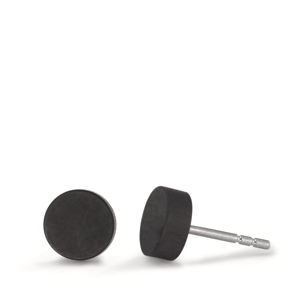 Clous d'oreilles Acier inoxydable, Carbone Ø7 mm