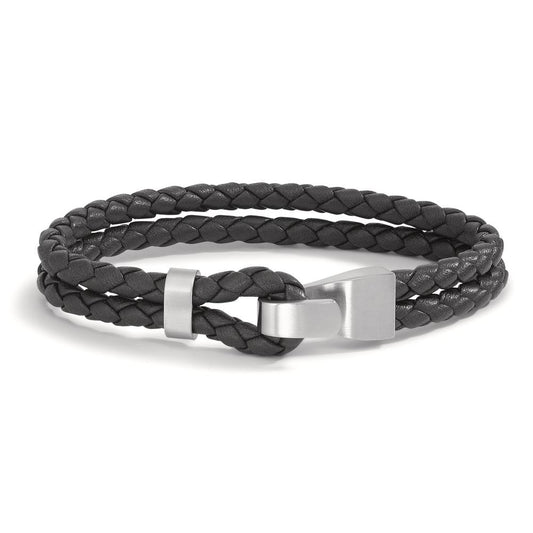 Bracelet Acier inoxydable, Cuir 21 cm