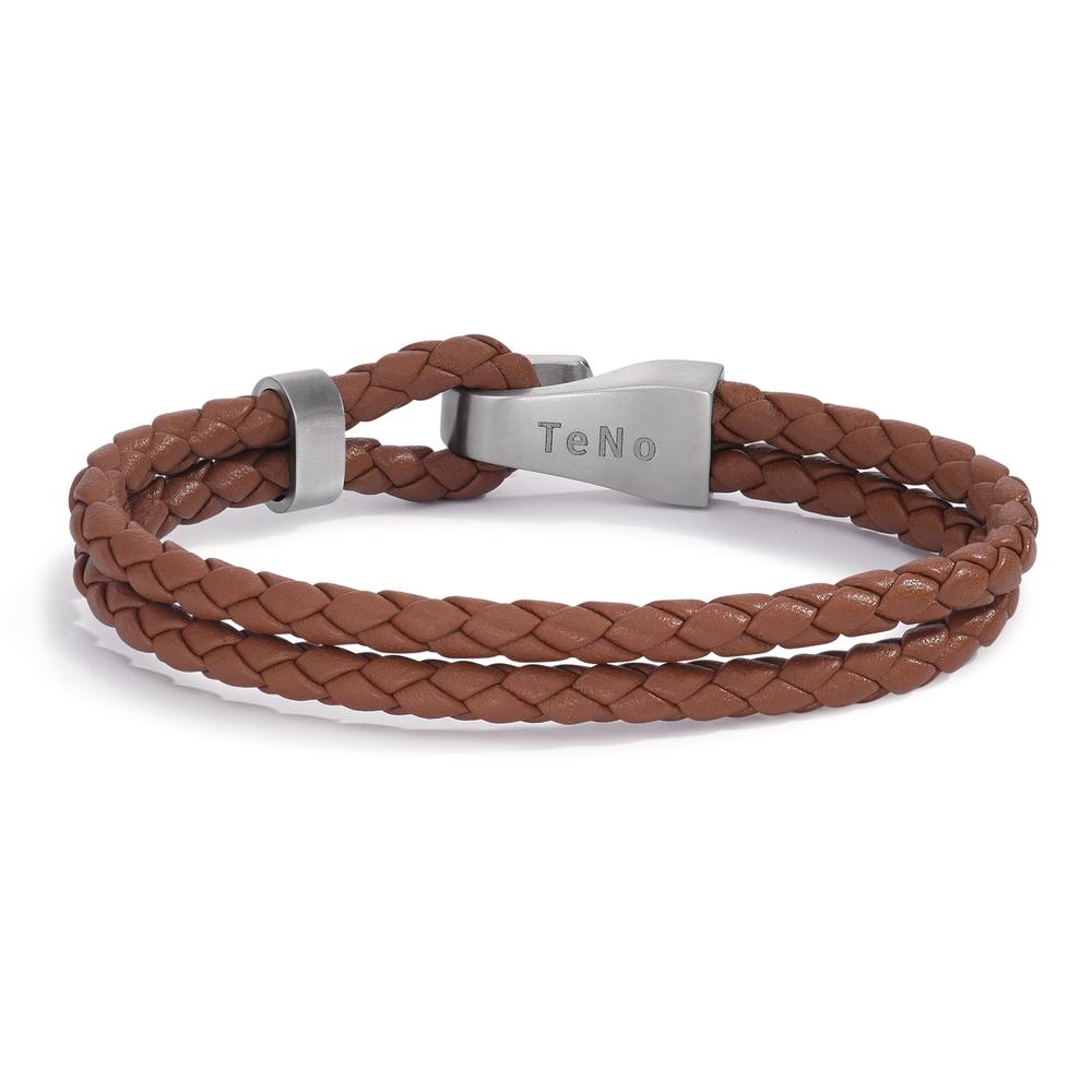 Bracciale Acciaio inossidabile, Pelle 21 cm