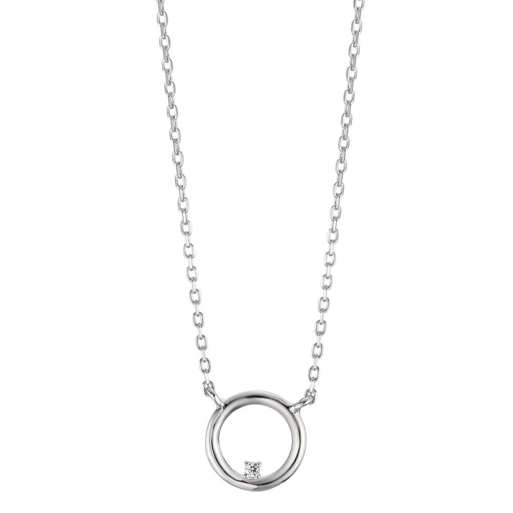 Collier Argent Zircone Rhodié 40-45 cm