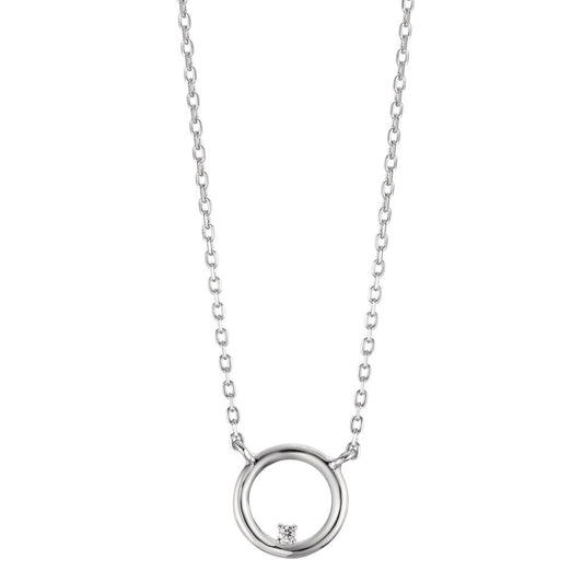 Collier Argent Zircone Rhodié 40-45 cm