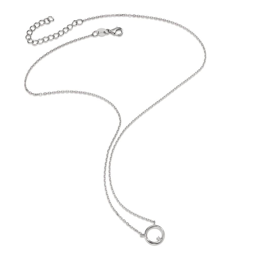 Collier Argent Zircone Rhodié 40-45 cm