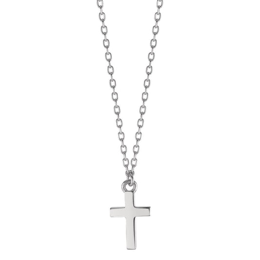 Collier Argent Rhodié Croix 40-43 cm