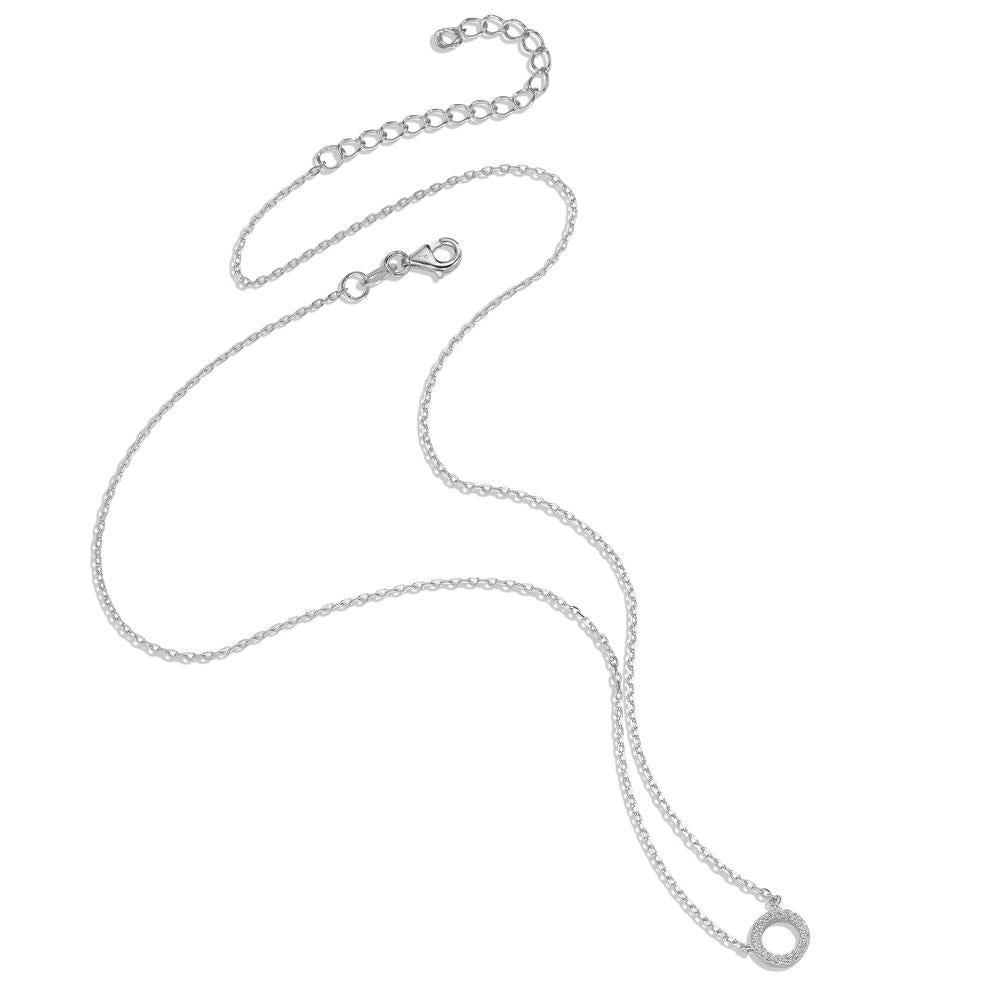 Collana Argento Zirconia rodiato 40-45 cm