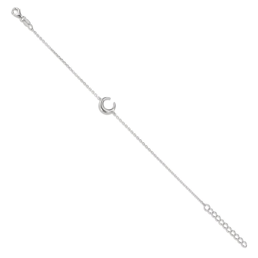 Bracelet Argent Rhodié Lune 16-19 cm