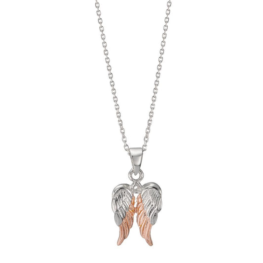 Chaînette avec pendentif Argent rosé Bicolore Aile 38-40 cm