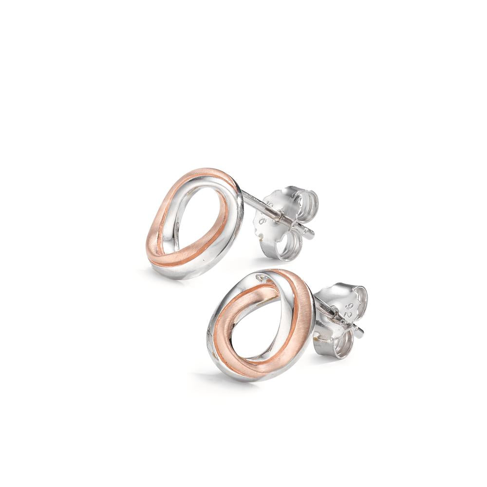 Clous d'oreilles Argent rosé Bicolore Ø10.5 mm