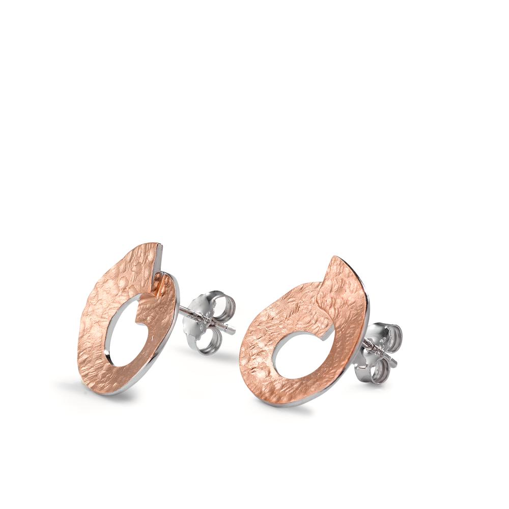 Clous d'oreilles Argent rosé Bicolore Ø16 mm