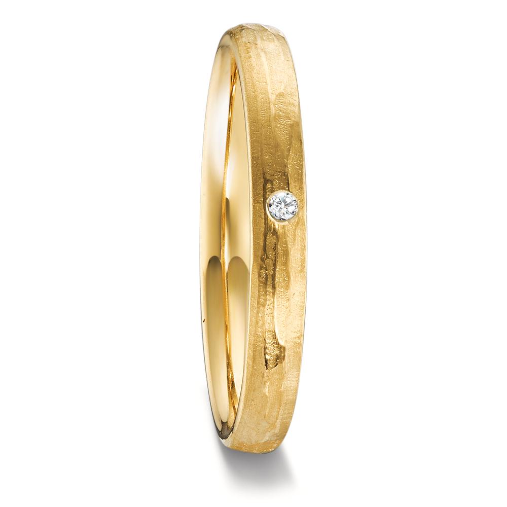 Partnerring 750/18 K Gelbgold Diamant 0.02 ct, w-si