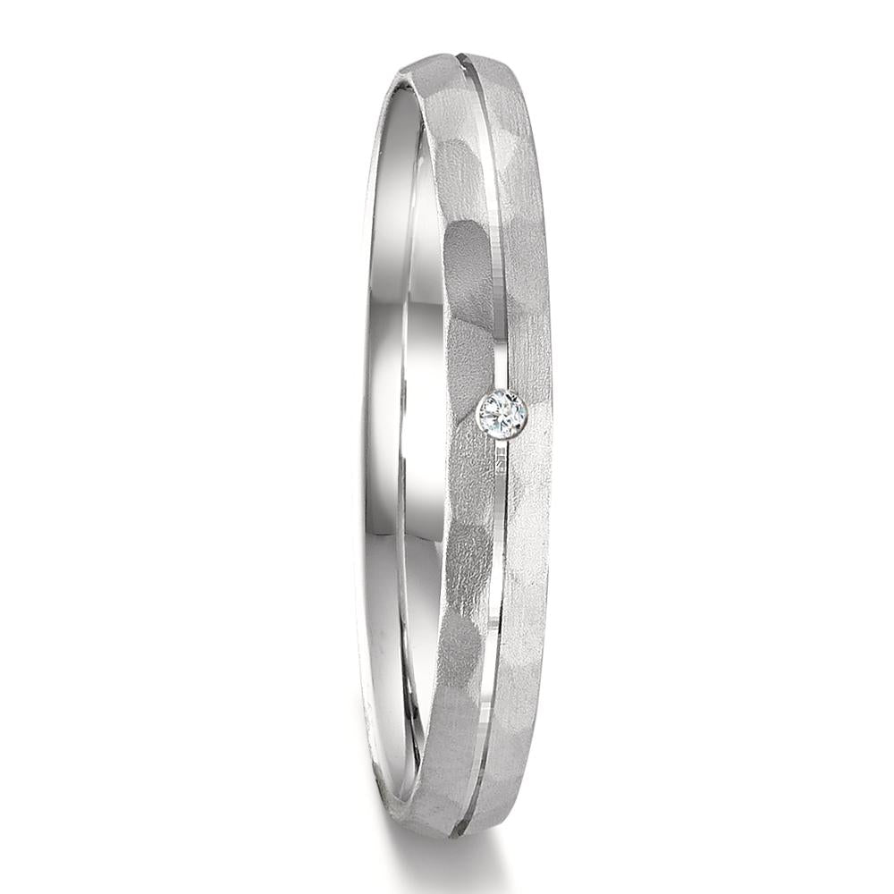 Partnerring 950 Platin Diamant 0.01 ct, w-si