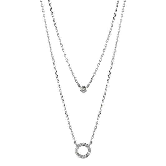 Collier Argent Zircone Rhodié 40-45 cm