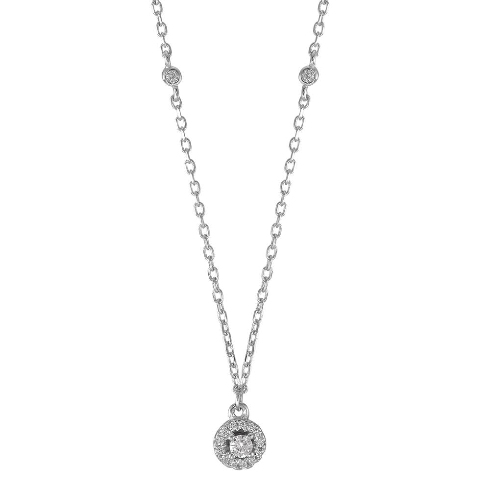 Collana Argento Zirconia rodiato 40-45 cm