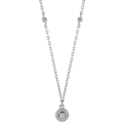 Collier Argent Zircone Rhodié 40-45 cm