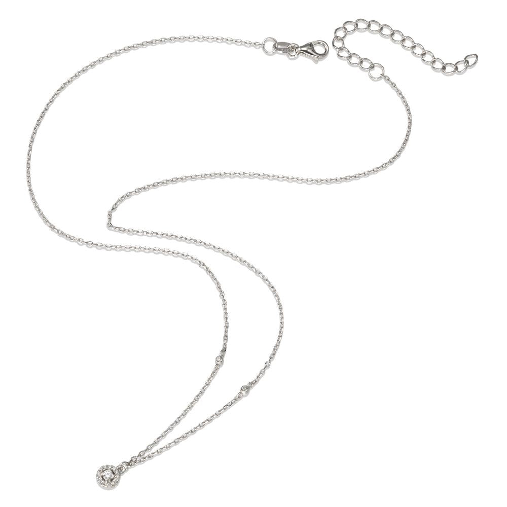 Collana Argento Zirconia rodiato 40-45 cm