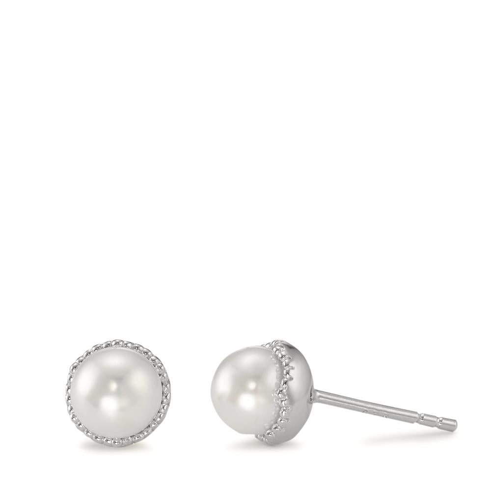 Clous d'oreilles Argent Rhodié Ø7.5 mm