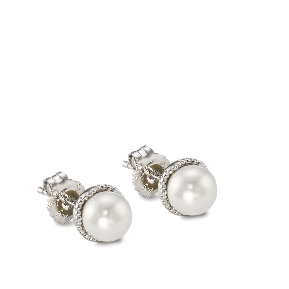 Ohrstecker Silber rhodiniert shining Pearls Ø7.5 mm