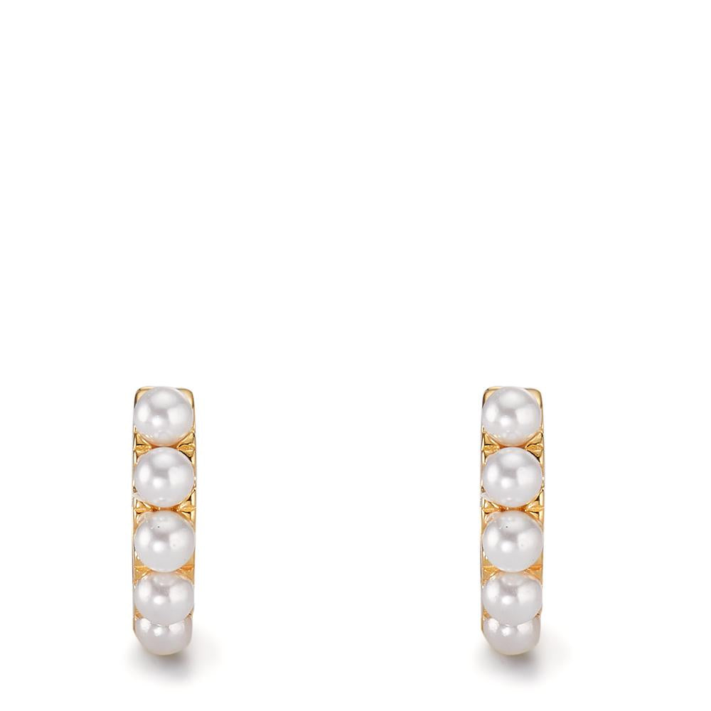 Klappcreolen Silber gelb vergoldet shining Pearls