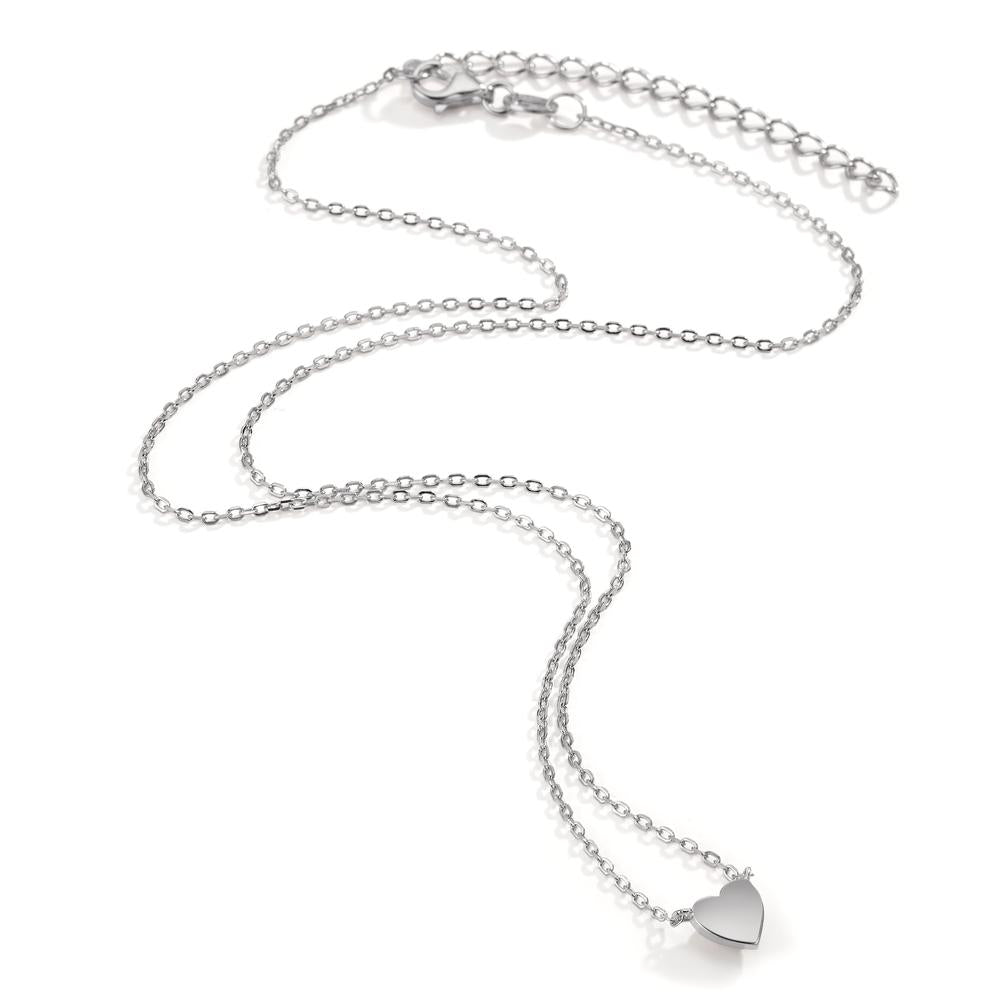 Collana Argento rodiato Cuore 39-44 cm