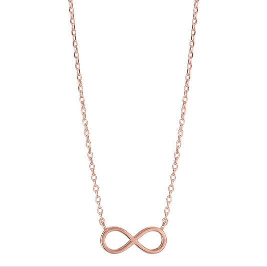 Collier Argent rosé Plaqué or Infini 39-44 cm