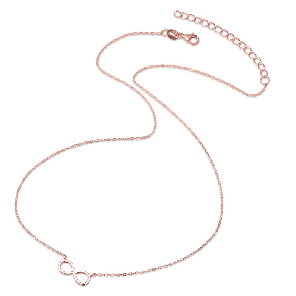 Collana Argento rosa dorato Infinito 39-44 cm