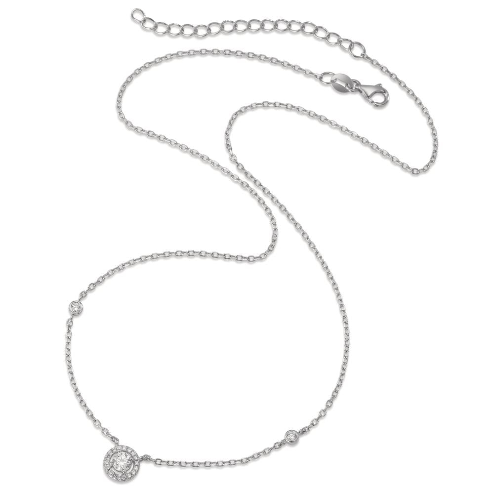 Collana Argento Zirconia rodiato 39-44 cm