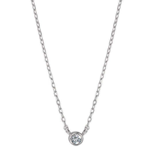 Collana Argento Zirconia rodiato 32-37 cm