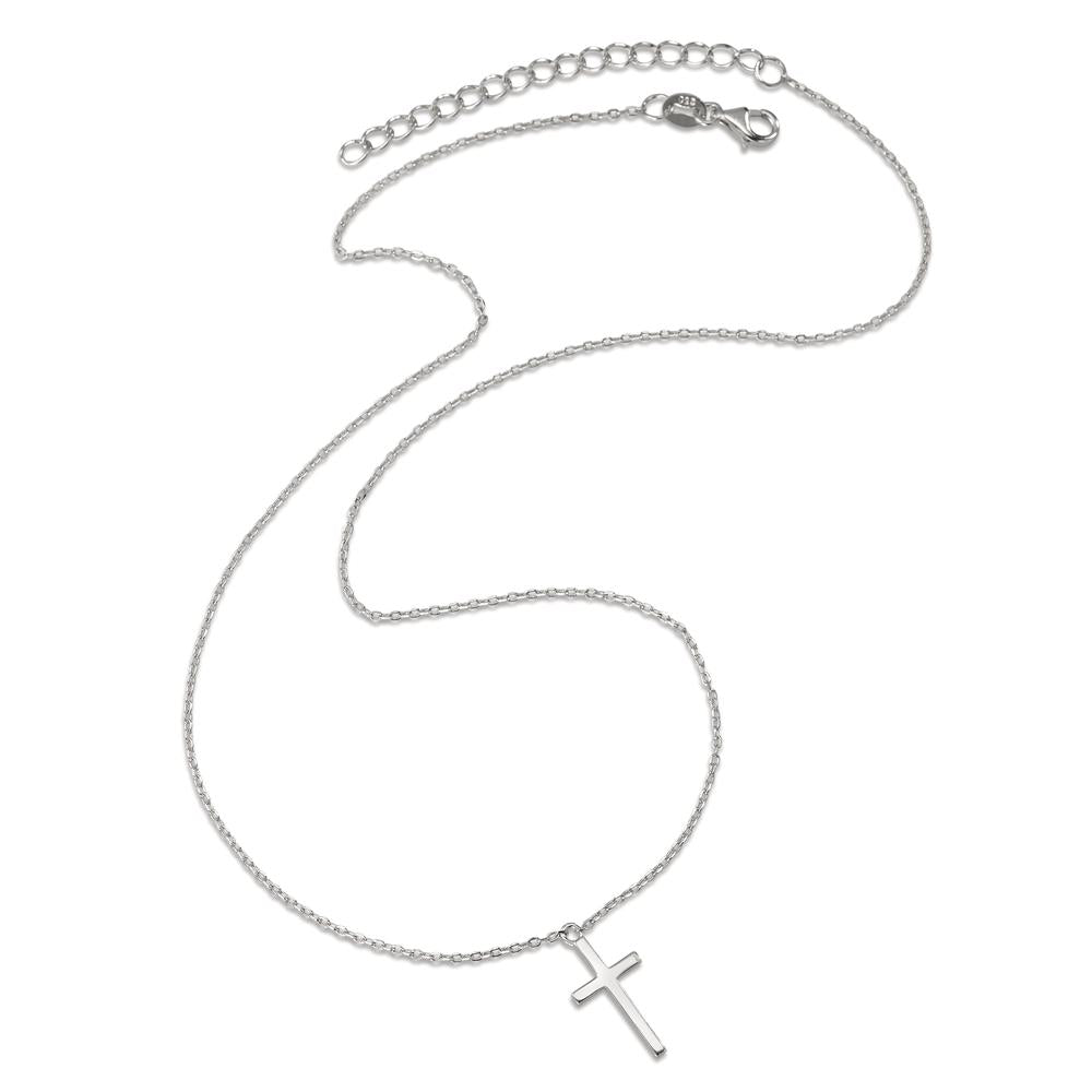 Collier Argent Rhodié Croix 40-45 cm