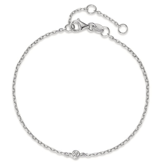 Bracciale Argento Zirconia rodiato 16-19 cm