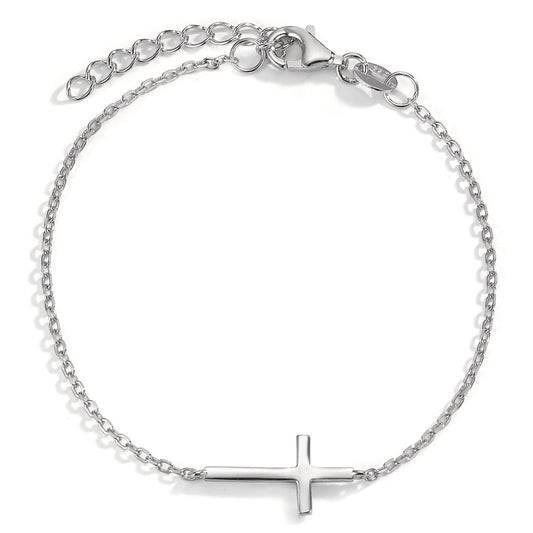 Armband Silber rhodiniert Kreuz verstellbar