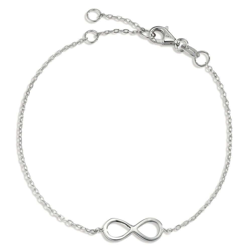 Armband Silber rhodiniert Infinity verstellbar